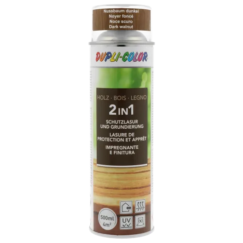 Лазур-ґрунт для дерева 2 в 1 Dupli-Color 2 in 1 Wood Preservation, прозорий, 500 мл