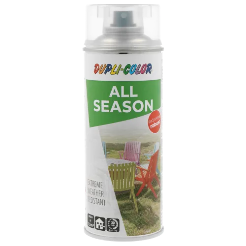 Синтетичний безбарвний лак-спрей Dupli-Color All Season Clearcoat, глянцевий, 400 мл