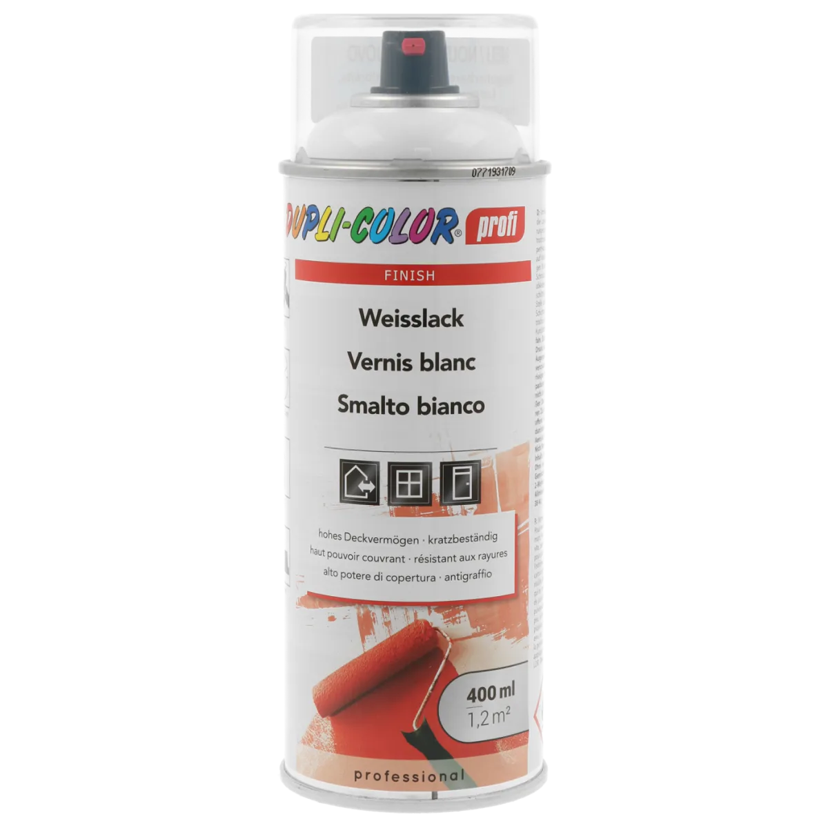Універсальний білий лак-спрей Dupli-Color Profi White Lacquer, глянцевий, 400 мл
