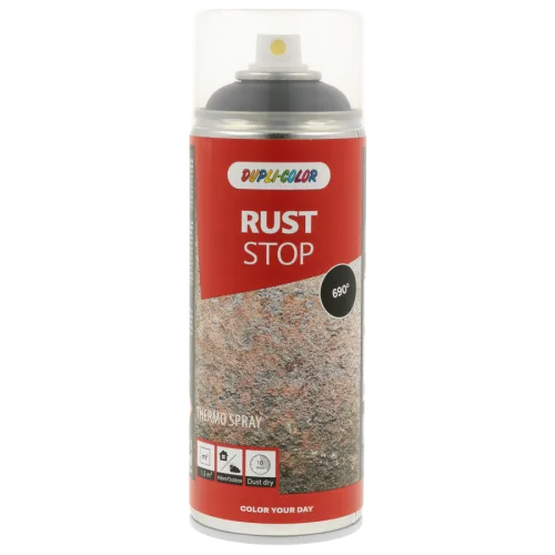Термостойкая силиконовая краска Dupli-Color Rust Stop Thermo, серебристый, 400 мл
