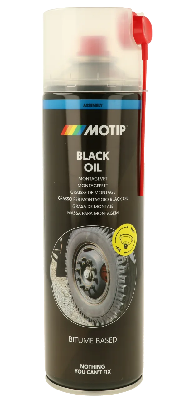 Чёрное смазочное масло-спрей для резьбовых соединений MOTIP Black Oil, 500 мл