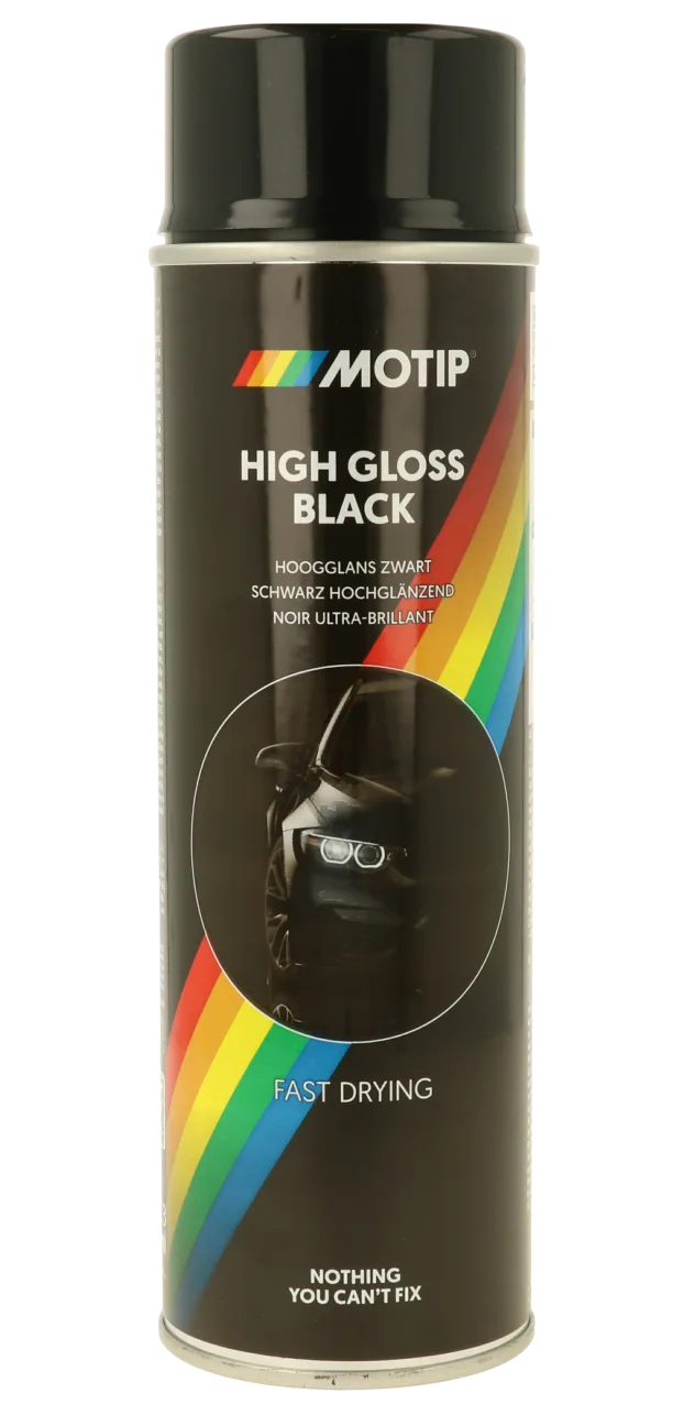 Чорна акрилова фарба MOTIP Black Paint, високий глянець, 150 мл