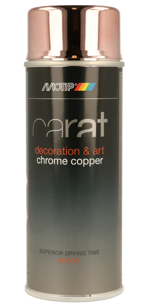 Декоративный лак-спрей с эффектом хрома MOTIP Carat Chrome, медный хром, 400 мл