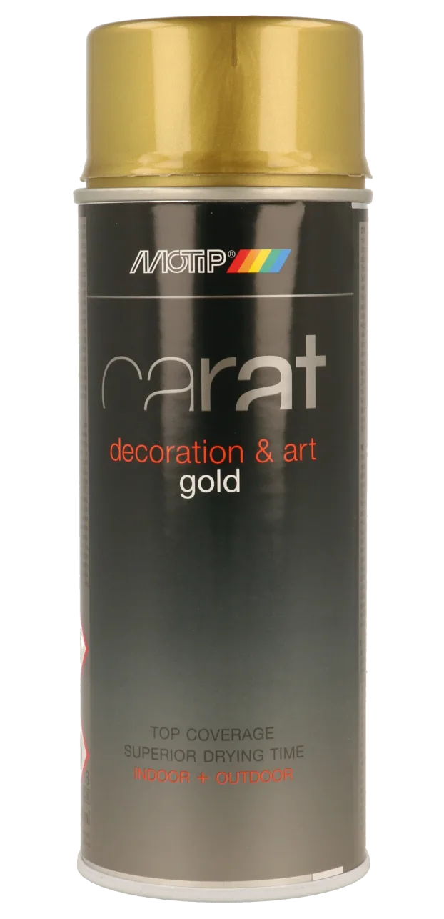 Акриловая краска-спрей золото и серебро MOTIP Carat Gold and Carat Silver, золотой, 400 мл