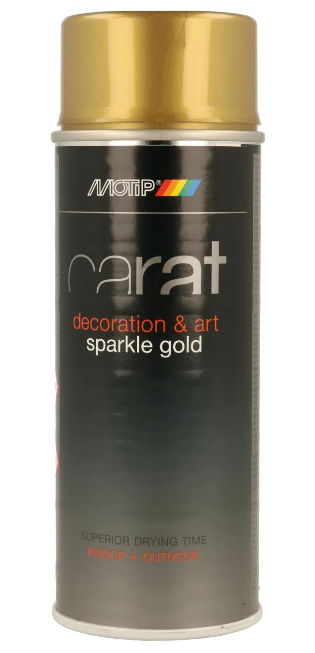 Декоративна фарба-спрей з ефектом блискіток MOTIP Carat Sparkle, золотистий, 400 мл