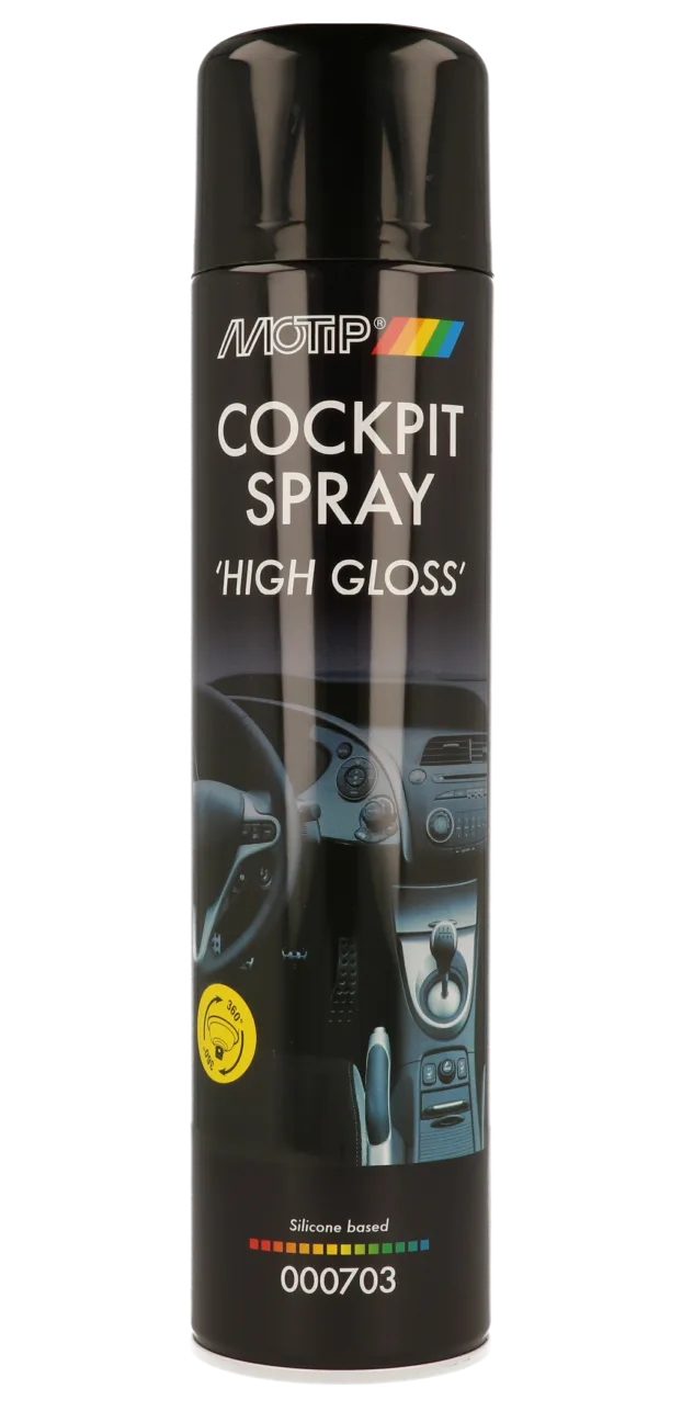Высокоглянцевый спрей для панели приборов MOTIP Cockpitspray High Gloss, 600 мл