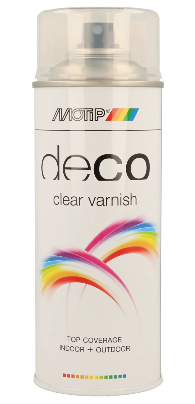 Прозорий алкідний лак MOTIP Deco Clear Lacquer, високий глянець, 400 мл
