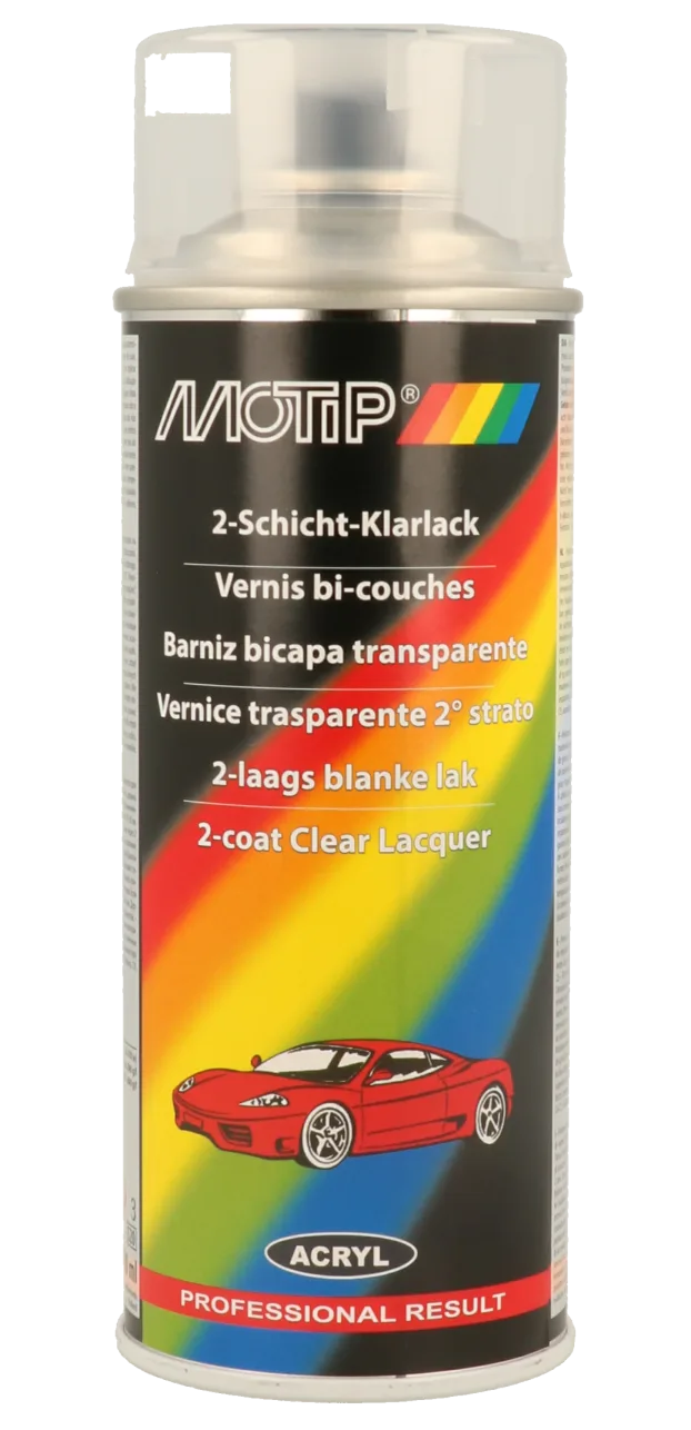 Бесцветный акриловый лак для кузова MOTIP Kompakt Clear Coat, 150 мл