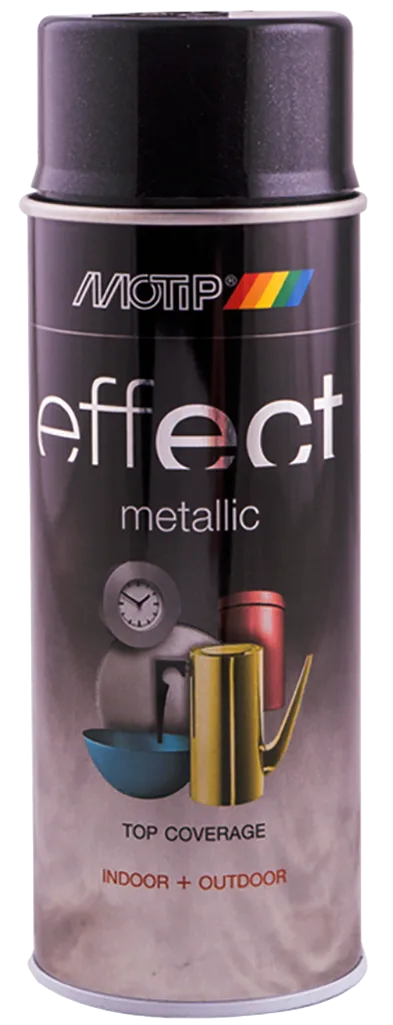 Аерозольна емаль з ефектом металік Motip Deco Effect чорна, 400 мл