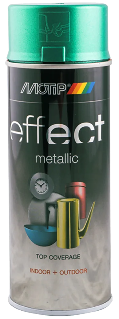 Аэрозольная эмаль с эффектом металлик Motip Deco Effect зелёная, 400 мл