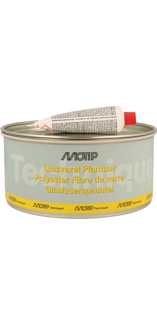 Полиэфирная шпатлёвка со стекловолокном MOTIP Polyester Fibre Putty (Profi), 1,5 кг