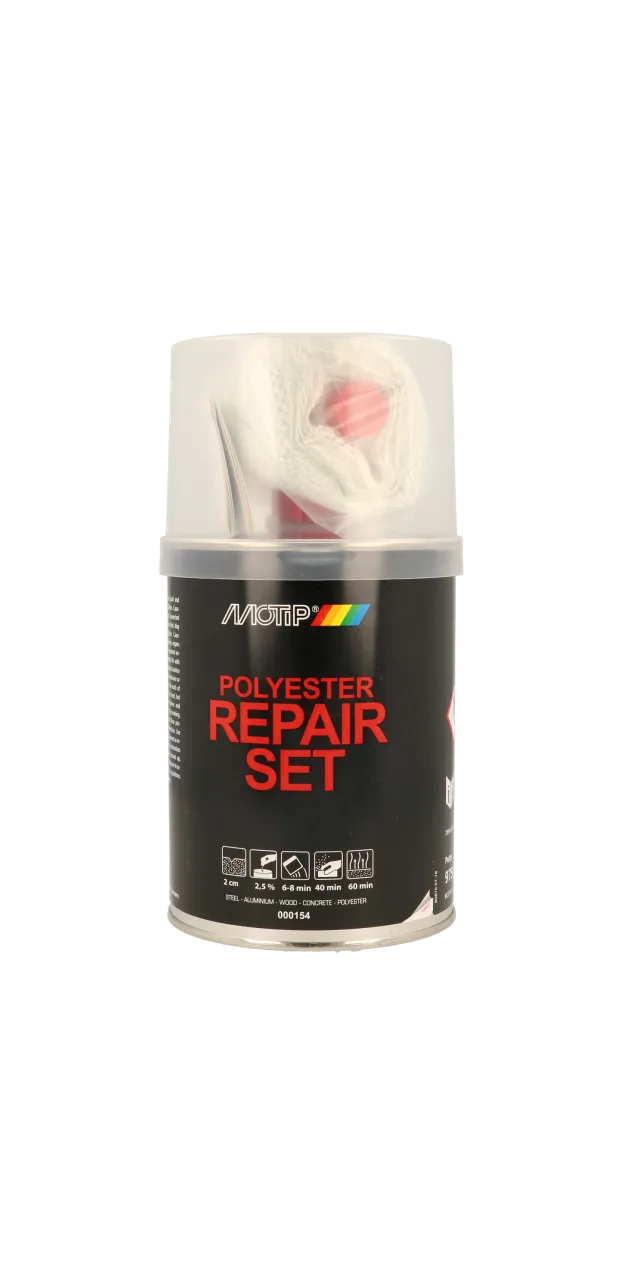 Двокомпонентний поліефірний ремонтний набір зі скловолокном MOTIP Polyester Repair Set, 1 кг