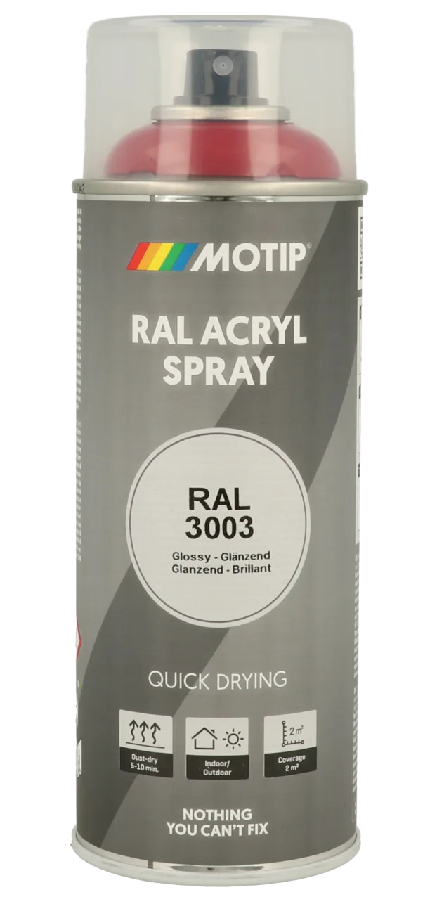 Акрилова фарба MOTIP RAL Acryl RAL 1013 перлинно-білий, глянцевий, 400 мл