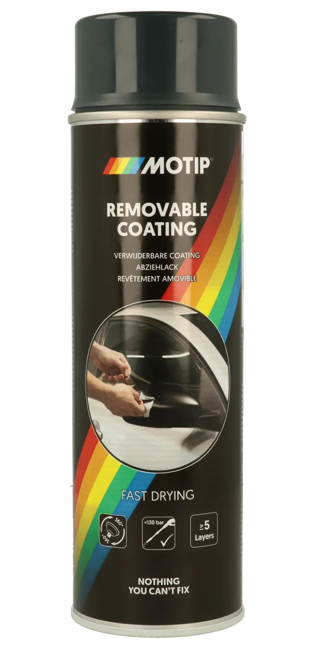 Съёмная резиновая краска-плёнка MOTIP Removable Coating, карбон, глянцевый, 500 мл
