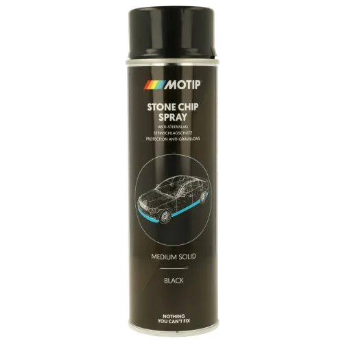 Антигравій у балончику MOTIP Stone Chip Spray 500 ml (Medium Solid), чорний, 500 мл