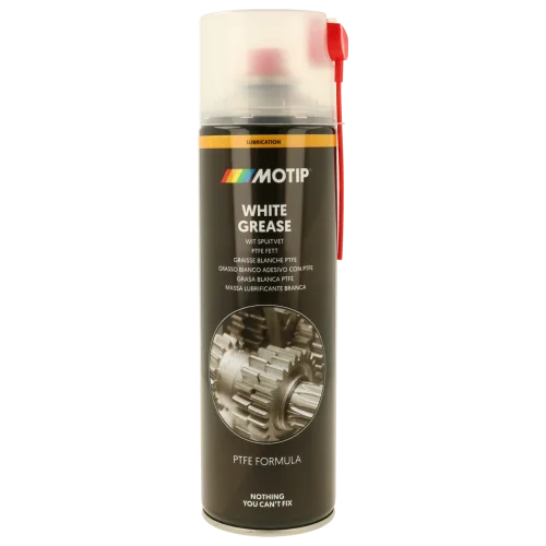 Біле мастило з PTFE у спреї MOTIP White Grease, 500 мл