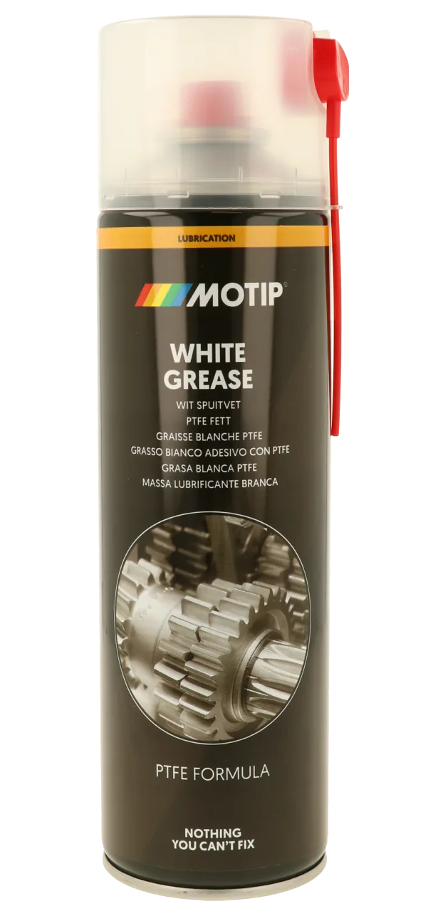 Біле мастило з PTFE у спреї MOTIP White Grease, 500 мл
